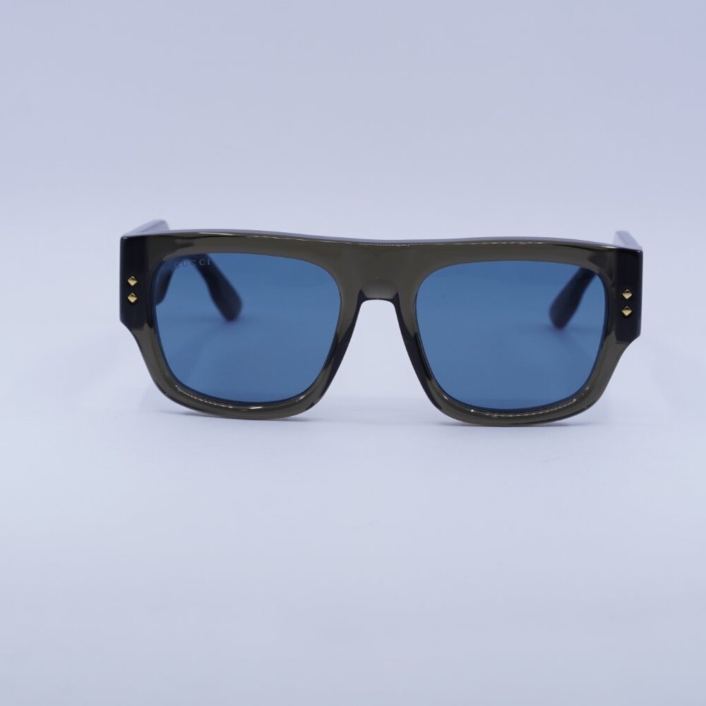🕶️ New Gucci GG1262S 003 Sunglasses - Grey Frame, Blue Lenses - Picture 3 of 12